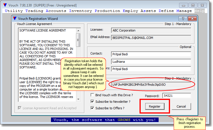 Registration And Activation